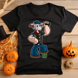 popeye nightmare slayer t-shirt vibrant graphic print no fade soft shirt neat stitching unisex halloween shirt