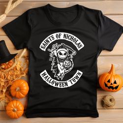 saints of nicholas skeleton t-shirt shirt unisex halloween shirt men's & women's fancy dress halloween t-shirt