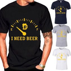i need beer t-shirt for men fashion trend unisex t-shirt short sleeve shirt o-neck t-shirt casual loose black t-shirt ov