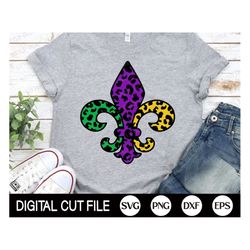 leopard mardi gras svg, fat tuesday svg, fleur de lis svg, mardi gras png, mardi gras party, mardi gras shirt, png, svg