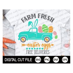 farm fresh easter eggs, easter truck egg svg, easter svg, happy easter svg, svg easter truck, svg easter, svg files for
