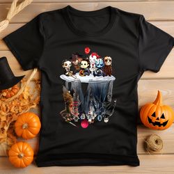 horror movie reflections graphic print t-shirt shirt unisex halloween shirt, mens & womens fancy dress halloween t-shirt
