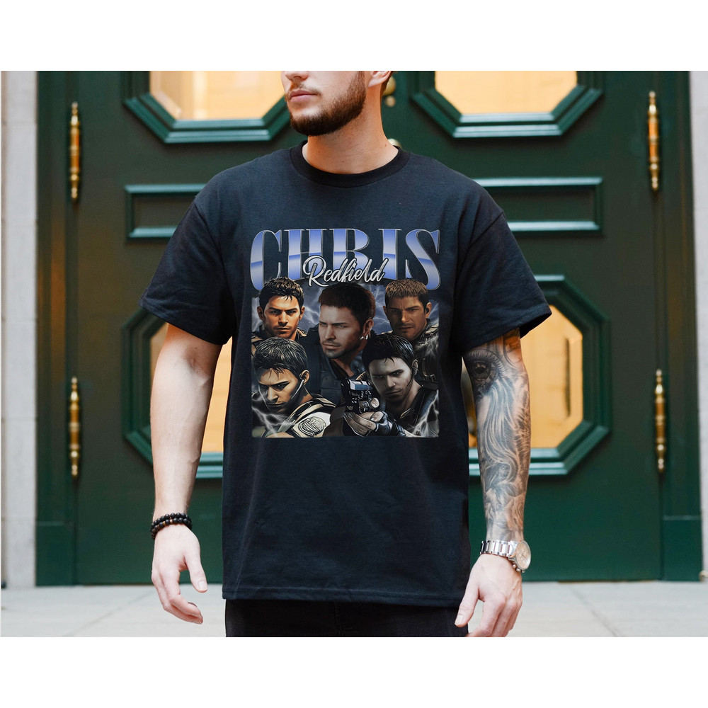 Limited Chris Redfield 90s Shirt , Resident Evil 4 Graphic T-Shirt , RE4 90s Fans Shirt , Gamer T-shirt , Unisex T-shirt.jpg