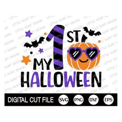 My 1st Halloween Girl Svg, Halloween Svg, Pumpkin Svg, First Halloween, Spooky, Funny Halloween, Baby Halloween Shirt, S