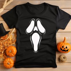 scream ghost face killer graphic print t-shirt shirt unisex halloween shirt, men's & women's fancy dress halloween t-shi