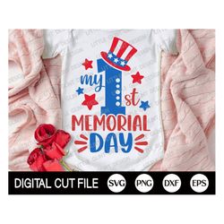 my 1st memorial day svg, 4th of july svg, my first fourth of july, american baby boy shirt, my first usa baby, dxf, svg