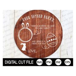 easter bunny plate svg, easter svg, dear easter bunny tray svg, easter eggs svg, bunny plate dxf, svg files for cricut,
