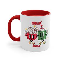 christmas cheer mug, hot chocolate mug, secret santa gift,  kids christmas mug, children hot cocoa mug, family hot c