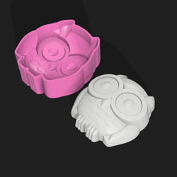 owl bath bomb mold stl files