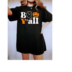 Retro Halloween Comfort Colors shirt, Boo Y'all Halloween, Vintage Ghost Halloween Shirt, Witch Shirt, Retro Fall Shirt,
