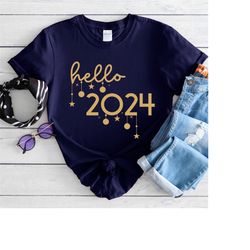 happy new year t-shirt for new years eve tee for women, mens new years shirt for new years eve celebration crew, hello 2