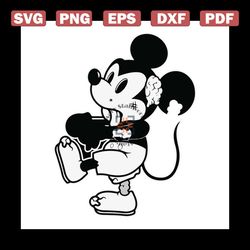 zombie mickey mouse horror character halloween decoration svg