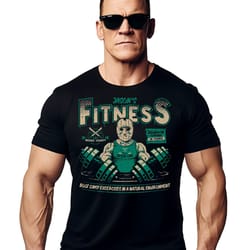 jason's gym halloween t shirt for men tv, movie & cartoon themed workout training top perfect for fitness and pop cultur