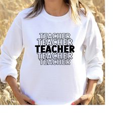 teacher repeated sweater, mens teacher sweat shirt, womens teacher jumper, teacher gift, teaching pullover.