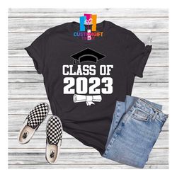 class of 2023 t-shirt, graduation shirt, college graduation shirt, graduation cap shirt, student shirt, school shirt, la
