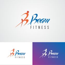 beam fitness logo design template 16