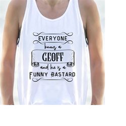 custom funny 'funny bastard' singlet for men, personalised tank top for dad tank for father's day top for guy friend gif