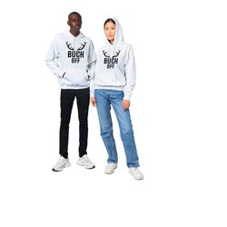 buck off, funny mens hoodie, sassy womens pullover, clever jumper, cheeky hooded sweater, naughty hoodie