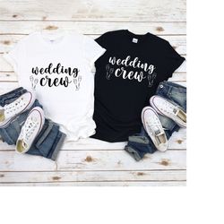 wedding crew t-shirt, wedding crew tee, wedding team shirt, bride groom shirt, marriage group tee.