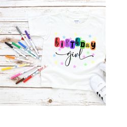 birthday girl with stars t-shirt, birthday shirt for girls, birthday crew, star birthday tee.kids birthday tee
