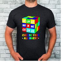 choose your alignment t-shirt, gaming shirt, board gaming crew, dnd alignment tee