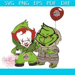 georgie and grinch ohio state buckeyes svg, sport svg, georgie svg, grinch svg, buckeyes svg, ohio state buckeyes svg, o