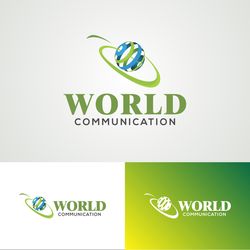world communtion logo design template 26
