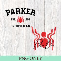 spider-man parker one est 1996 png, limited miles morales spiderman across the spider-verse png, gift for women and man