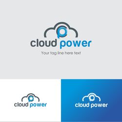 cloud power logo text logo design template 31