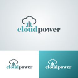 cloud power logo text logo design template 34