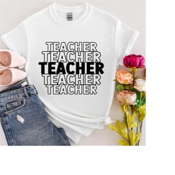 teacher repeated tee, mens teacher shirt, womens teacher t-shirt, teacher gift, teaching shirt.
