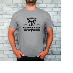 groom's gent distinguished t-shirt, bachelor party shirt, groom crew tee, groom to be, stag do, bucks party.