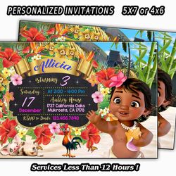 Moana Invitation, Moana birthday invitation with photo,moana invitation,moana birthday,moana invitations,moana party