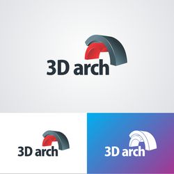 3d arch logo design template 44
