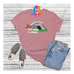 spoiler alert the tomb is empty t-shirt, christian shirt, religious shirt, jesus shirt, happy easter day, rabbit shirt,