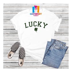 lucky t-shirt, st. patricks day, four leaf clover, irish day shirt, shamrock shirt, festival shirt, celebration day shir