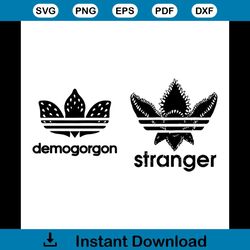 2 designs stranger things demogorgon addidas svg