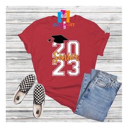 2023 senior t-shirt, graduation shirt, class of 2023 shirt, student shirt, school shirt, graduation cap shirt, graduate