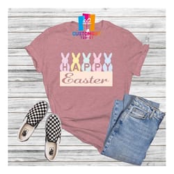happy easter t-shirt, easter day, happy shirt, christian shirt, faith shirt, jesus shirt, rabbit shirt, bunny shirt, kid