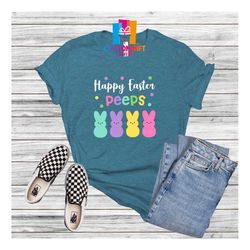 happy easter peeps t-shirt, easter day, christian shirt, jesus shirt, rabbit shirt, egg shirt, christian clothing, kids