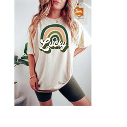 retro st patty's day comfort colors shirt, rainbow lucky shirt, vintage st patrick's day shirt, day drinking shirt, retr