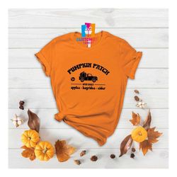 pumpkin patch t-shirt, retro fall shirt, thanksgiving shirt, fall truck shirt, autumn t-shirt, retro font shirt, gift fo