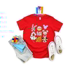 disney easter t-shirt, bunny shirt, mickey minnie shirt, carrot shirt, easter day, rabbit lover, balloons shirt, rainbow