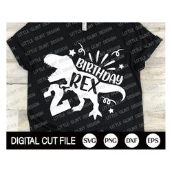 dinosaur birthday rex svg, 2nd birthday svg, birthday boy svg, t-rex svg, kids second birthday, birthday saurus shirt, s