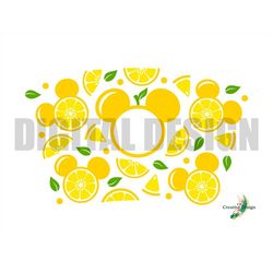 Lemon Magical Ears Full Tumbler Cold Cup Wrap With Hole Starbucks Summer Vibes Tumbler Design