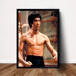 bruce lee poster canvas wall art home decor (no frame)