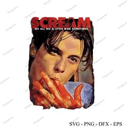 scream we all go little mad sometimes vintage halloween png