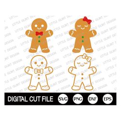 gingerbread girls and boys svg, funny christmas svg, gingerbread man, gingerbread girl svg, christmas cookie shirt, svg