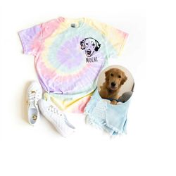 custom tie dye dog shirt, custom golden retriever shirt, doodle mom, golden doodle, custom dog, dog shirt, dog mom shirt