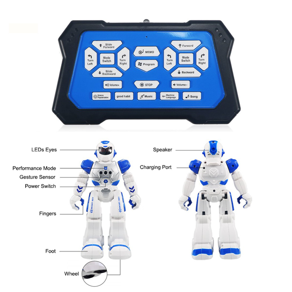 Blue Smart Robotic Toy for Kids, Talks and Dances 4